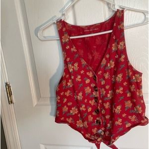 Floral crop top tank